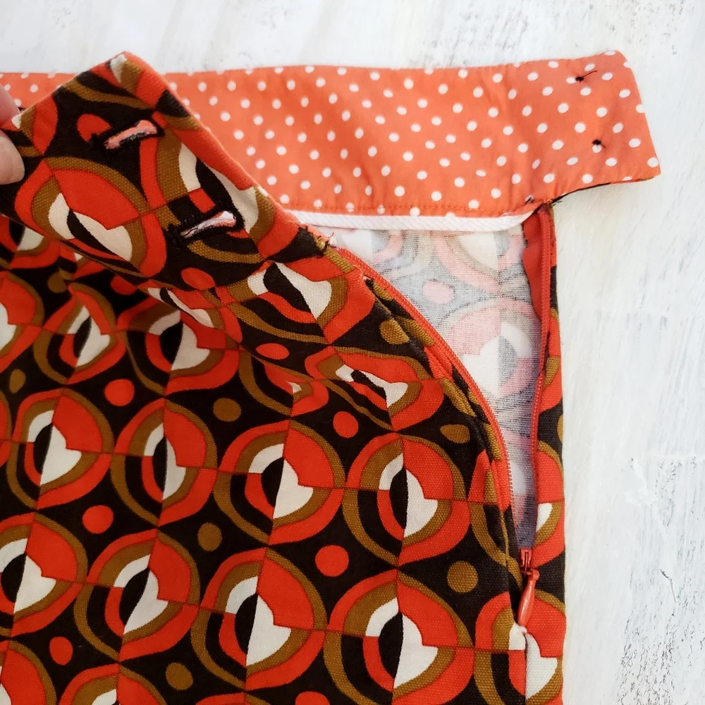 Nwot J. Crew  Abstract Geometrical Print Mini Skirt